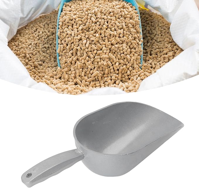 Pet Food Scoop Durable Aluminum Alloy Grain Shovel for Poultry Dog Cat Feed Ideal for Kitchen Shop Use