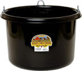 Little Giant® Plastic Round Feeder | Feed Bucket for Livestock | Ultra Durable Round Plastic Bucket | Made in USA | 8 Gallon | Black