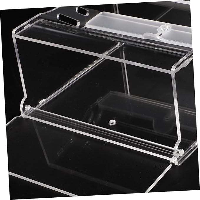 VANZACK Automatic Chicken Feeder Acrylic Food Bowl for Routine Chickens PET Cage Feeding Container 1.5L Capacity for Parrots and Cockatiels
