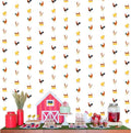 Sursurprise Chicken Party Decorations, 8PCS Chicken Garlands Hanging Streamer, Farm Birthday Party Supplies, Chick Baby Shower Decorations