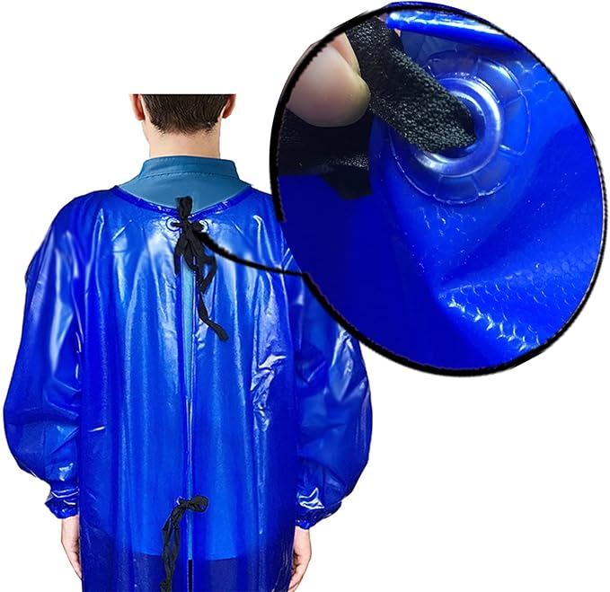 SUJAN Apron with Sleeves Splash Suit Waterproof Smock Chemical Resistant Safety Aprons Coverall