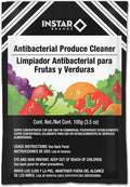Instar Produce Wash & Cleaner 100 gm Powder Pouch (50 Qty) - 100% Natural - Each Case makes 500 L