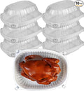 Plastic Chicken Roaster Storage Container with Lid, Takeout and Takeaway Needed with Heat and Freezer Safe, Microwavable and Washable, 10 Packs