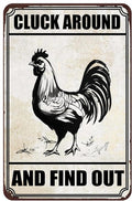 Chiken Gifts Funny Chicken Metal Sign For Home Chicken Decor Coop Rooster Decorations Farm Kitchen Chicken Wall Stuff 8x12 Inches