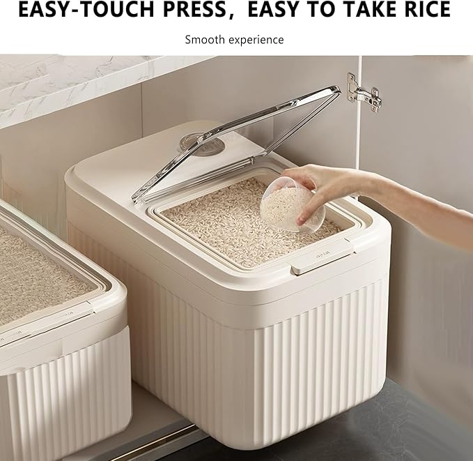 Dog Food Storage Container - Airtight Sealed Bin For Freshness Protection, Resistance With Locking Lid Moisture Control, Treat Dispenser For Dry Kibble Flour Grain Use Barn Garage 18 Inch