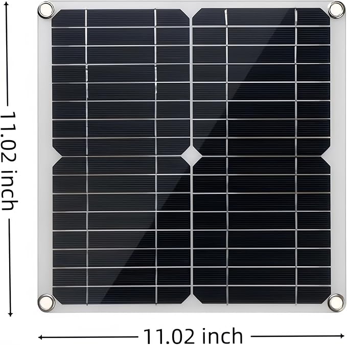Solar Panel Fan Kit, 12W 4.72 Inch Solar Powered Fans Set, IP65 Waterproof Rainproof Solar Exhaust Fans with Solar Panel for Outside Chicken Coop Greenhouse Home Use Max. 3000RPM