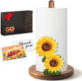 Sunflower Paper Towel Holder - Sunflower Decor for Kitchen Farmhouse Bathroom Counter - Gifts for Women Mom Grandma - 3D Vintage Yellow Stuff Decorative Accessories