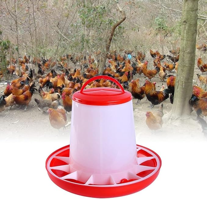 Chick Feeder and Waterer Set, 1L Baby Chicken Waterer Feeder, Baby Chicken Starter Kit, Hanging Poultry Drinker Quail Feeder, Small Coop Water Dispenser for Chickens, Turkeys, Ducks (2 PCS)