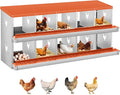 10 Compartment Chicken Nesting Box, Nesting Boxes for Chickens, Chicken Laying Boxes to Protect Eggs, Easy to Clean