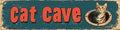 Cat Cave Metal Tin Sign Art Vintage Farmhouse Coffee Bar Bathroom Wall Decor Funny Man Cave Accessories for Home Cool Room Road Street Garage Signs 4x16 in
