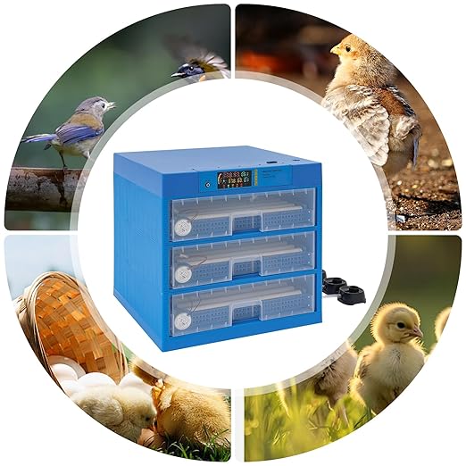 192 Eggs Incubator with Automatic Egg Turning Egg Hatching Incubator Digital Incubator for Hatching Eggs with LED Display and Temperature Control General Purpose Incubators for Chickens Ducks Birds
