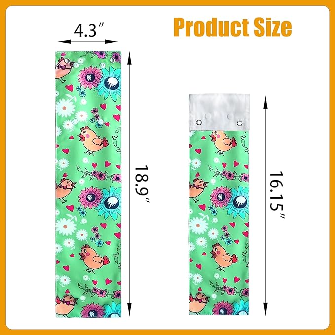 Chicken Nest Box Curtains - Home Partition Curtain for Laying Eggs - Wind, Rain, Light Protection - Prevent Disturbance - Easy Button Closure (Green)