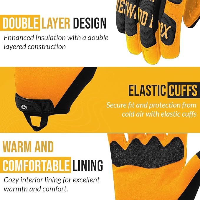 WESTWOOD FOX Gardening Working Gloves Leather Safety Thorn Proof Gloves for Mens & Women Flexible Heavy Duty Mechanic Gloves