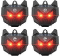 Solar Coyote Deterrent Predator Lights - Nocturnal Animal Repeller with Red LED Flashing Lights for Chicken Coop, Yard & Garden Protection Against Raccoons, Foxes, Deer, Skunks, Hawks