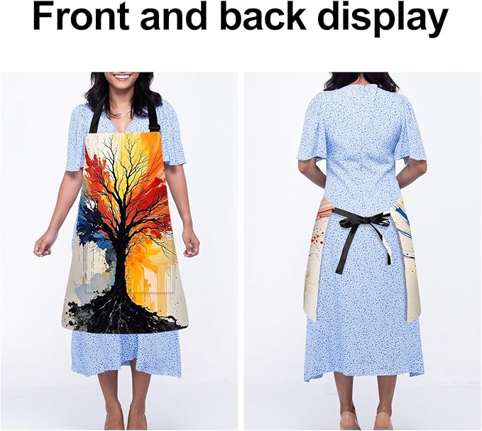 Apron Adjustable Waterproof with Two Deep Pockets Wowen men for Summer BBQ Pool Parties & Resorts