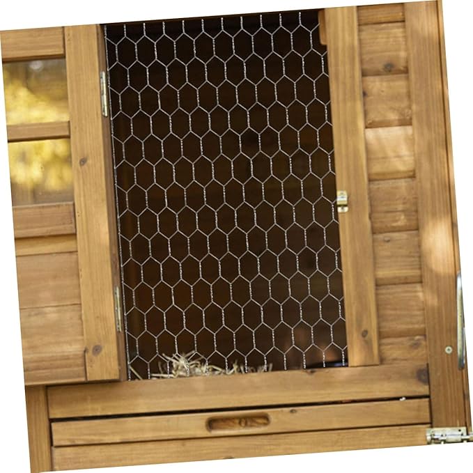 1 Roll Heavy Duty Galvanized Chicken Coop Wire Fencing X Poultry Barrier Netting for Garden Easy Installation Secure Enclosure Improved Airflow and Ventilation
