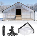 Heavy-Duty Chicken Coop Clear Tarp Waterproof Anti-Tear Cover with Metal Grommets 20x21 FT for Chicken Run, Poultry Cage, Patio Covering, Outdoor Farm Shed, Pheasantry Runway, Greenhouse & More