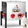 Automatic Chicken Feeder - 50 LBS 6 Ports Large Capacity Metal Poultry Feeder, Auto Food Dispenser Chicken Feeders No Waste for 6-12 Chickens 10 Days with Leg & Weatherproof Lid