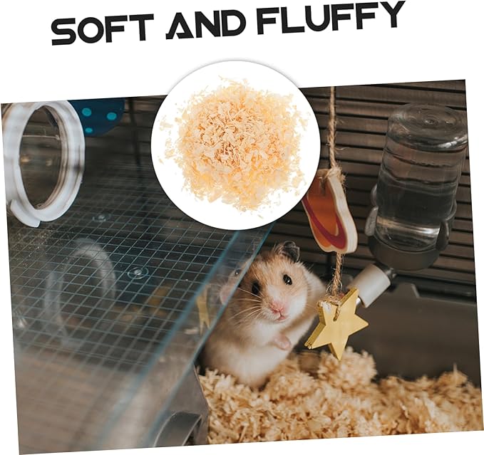BESPORTBLE Hamster Bedding Shavings Soft Moisture-Absorbing Wood Shavings for Small Animals for Guinea Pigs Chickens and Reptile Enclosures
