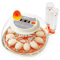 Egg Incubator with Temperature and Humidity Control, Automatic Egg Turning, Egg Candler, External Water Bottle, Adjustable Air Vent, 360° Clear View, for Chicken, Duck & Quail Eggs, APDOE HatchPro 12