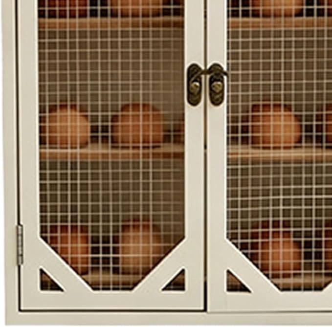 Wooden Egg Storage Cabinet Holds - Farmhouse Storages Organizer Cabinet With Double Doors | Eggs Storage Box With Wire Mesh Window | Vintage-style Egg Holder Home Kitchen Pantry Cabin Coop Farm