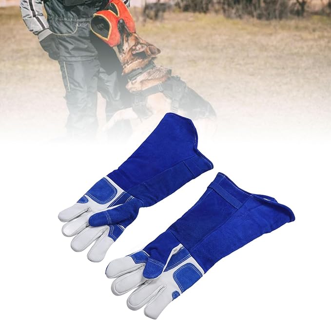 Eujgoov Animal Handling Gloves Anti Animal Scratching and Biting Gloves Extended and Thickened Warm Protective