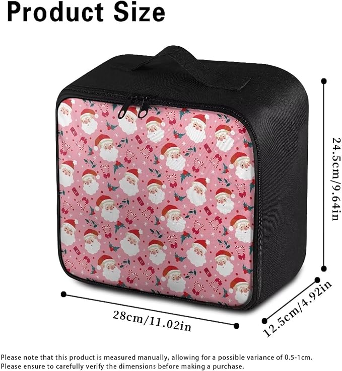 Rnyleeg Pink First Aid Kit Empty First Aid Bag for Home Christmas Santa Medical Kit for College Dorm Cute Portable Emergency Trauma Kit