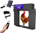 Solar Automatic Chicken Coop Door - Infrared Anti-Pinch Light Sensor & Remote Control Poultry Door for Chicken, Duck & Goose (Black)