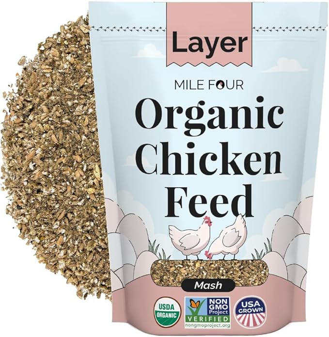 Layer Chicken Kit - Organic Feed, Grit, & Oyster Shell - Non-GMO Organic Layer Chicken Mash 2 lbs., Grit 4 lbs., Oyster Shell 4 lbs.