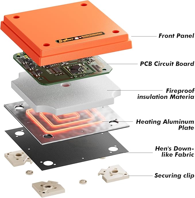 Chick Brooder Heating Plate with Anti Stand Cone 12 x 12 Brooder Heater for Chicks with Adjustable Heights