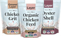 Layer Chicken Kit - Organic Feed, Grit, & Oyster Shell - Non-GMO Organic Layer Chicken Mash 2 lbs., Grit 4 lbs., Oyster Shell 4 lbs.