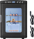 RYFT Incubators for Hatching Eggs, 25L Portable Reptile Scientific Lab Incubator with 5°C-60°C, 12V/110V Heating and Cooling for Small Reptiles (Black)