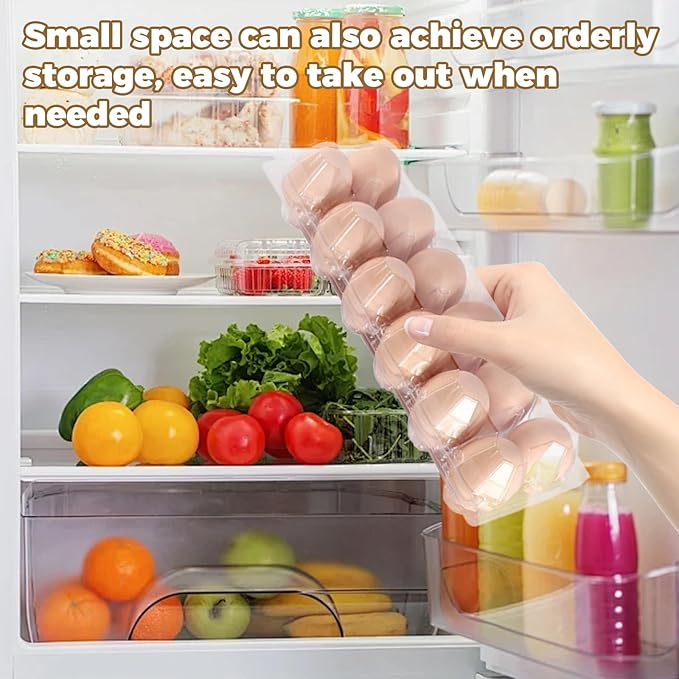 Haploon 120 Pcs Plastic Egg Cartons Cheap Bulk 12 Count Clear Empty Egg Cartons Reusable Egg Holder, 2x6 Grids Egg Trays for Refrigerator Use, Chicken Farming, Family Storage, Market Display