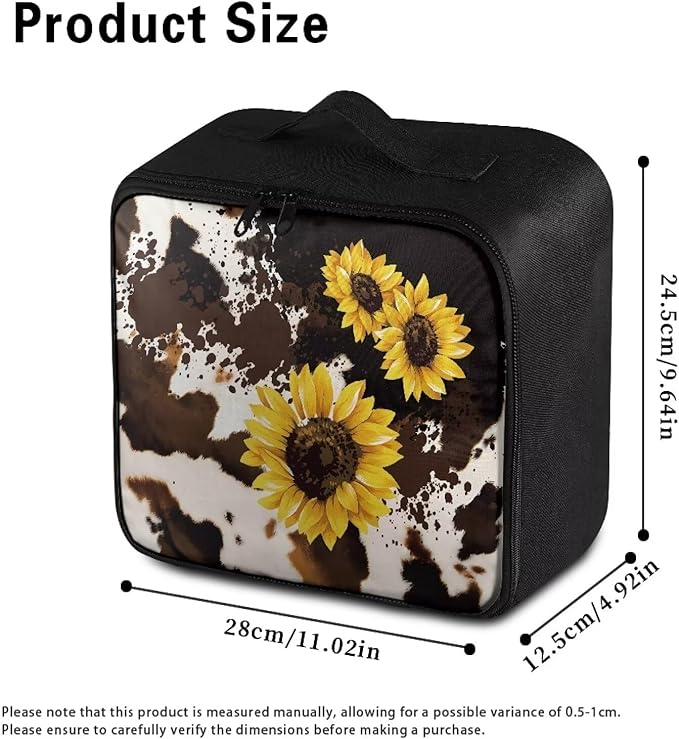 Rnyleeg Sunflower Empty First Aid Bag First Aid Kit for College Dorm Emergency Medical Kit for Home, Office, Car, Outdoor, Boat, Camping, Hiking Milk Cow Print
