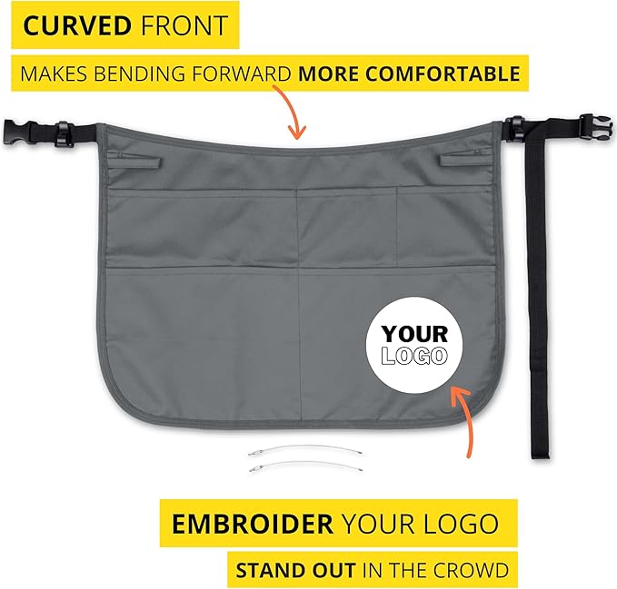 5-Pocket Waterproof Professional Cleaning Apron. Made for Pro Cleaners. Like a Cleaning Caddy Around Your Waist