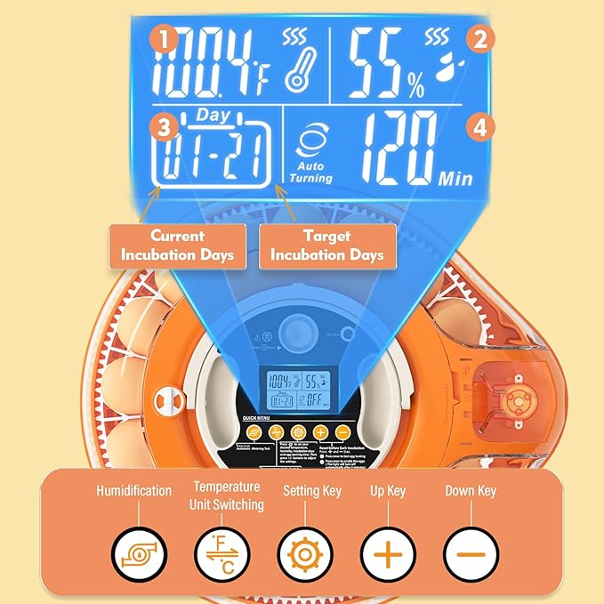 Incubators for Hatching Eggs Smart AI Voice Control 3 in 1 Auto Poultry Incubator Auto Temp Humidity Control Auto Egg Turning 26 Eggs Capacity for Farm Home Chicken Duck Quail Eggs Hatching