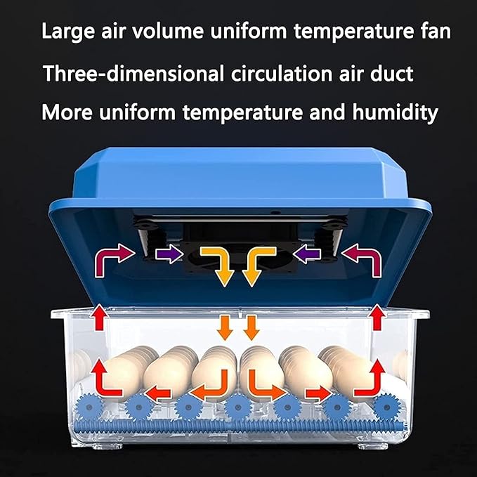 30 Eggs Incubator Automatic Turning and Digital LED Display Temperature Control Hatching Poultry for Chickens Ducks Goose Birds