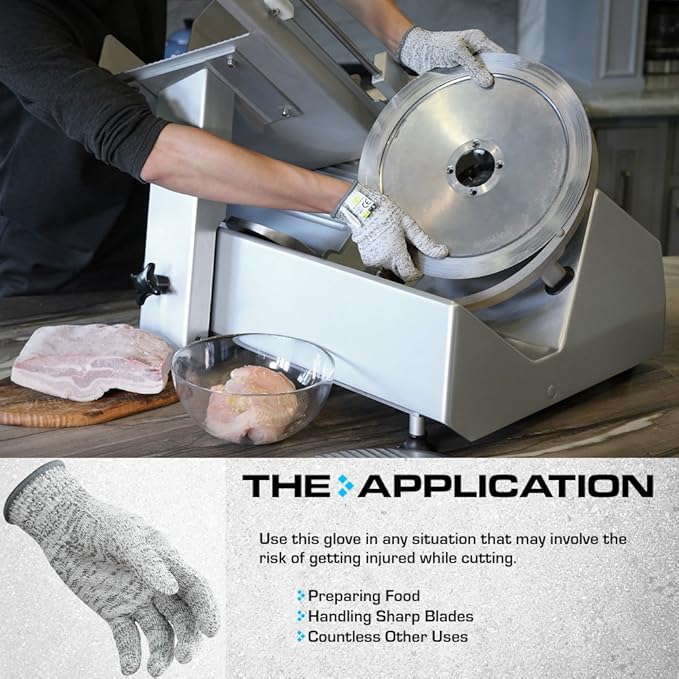 Glove Station Ultra Durable Series Cut Resistant Gloves - Cutting Gloves for Chefs, BBQ and Cooking - Level 5 Protection, Food Grade Safe Cut - Grey, X-Large Size [2-Pack]