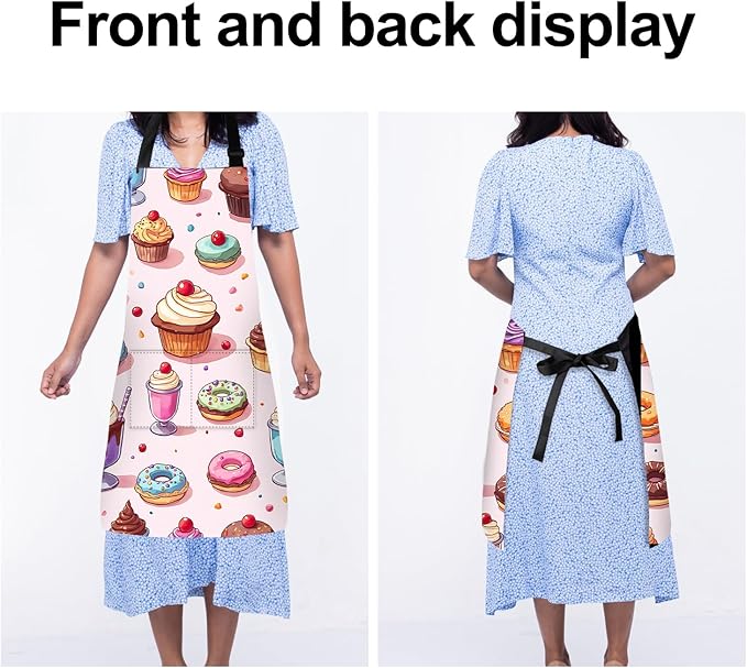 Apron Adjustable Waterproof with Two Deep Pockets Wowen men for Summer BBQ Pool Parties & Resorts