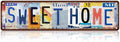 Vintage Sweet Home Metal Tin Signs Street Signs Home Wall Decor 16 x 4 Inches