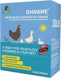 10LB Dried Black Soldier Fly Larvae for Chickens - 85X More Calcium Than Mealworms for Strong Eggshells, High-Protein Chickens Treats for Laying hens, Birds, Ducks
