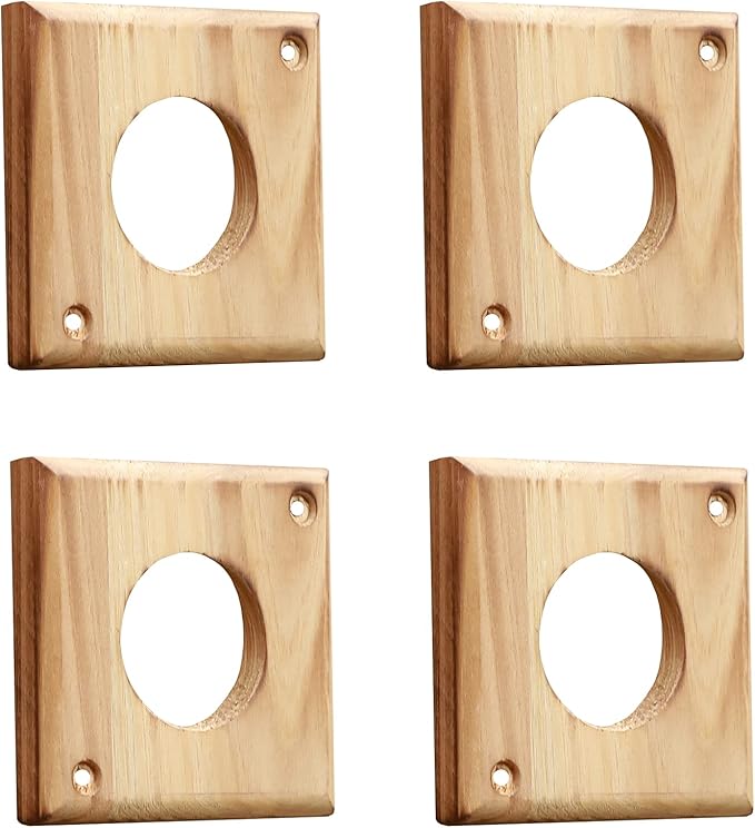4 Pieces Bluebird House Predator Guard,Wooden Birdhouse Guard,Bird House Hole Protector Guard for Eastern Bluebird Box 1 1/2 Inch Opening