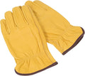 Kichvoe Puncture-resistant Cowhide Gardening Gloves Professional Work Gloves for Outdoor Planting and Pruning Sturdy Full-grain Leather Medium Size