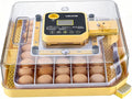 VEVOR 48 Egg Incubator, Automatic Egg Turner with LED Candler, Temperature Display & Auto Humidity Control, 360° View Clear Window, Poultry Eggs Incubator for Hatching Chicks Ducks Goose Quail