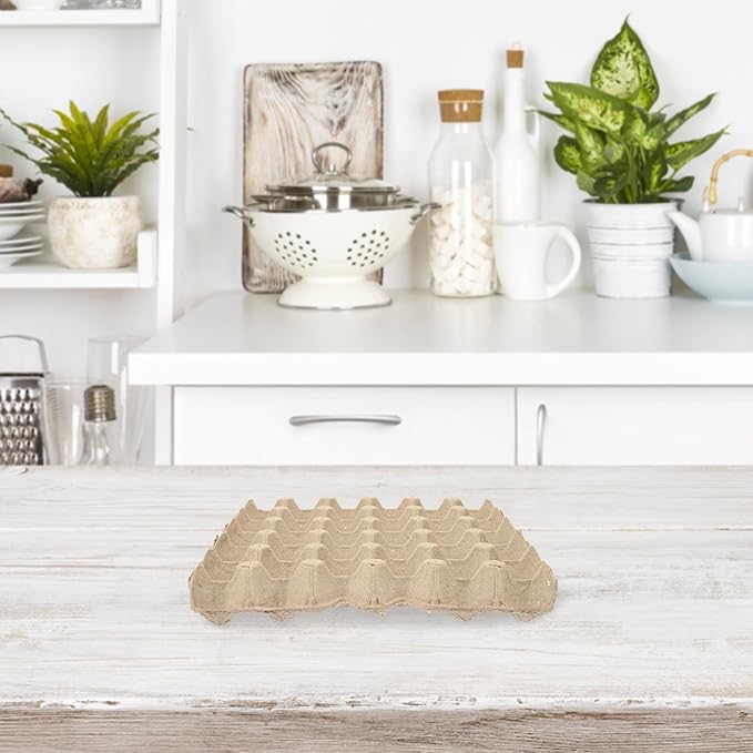 15pcs Egg Cartons: Duck Egg Cartons - 30-Count Paper Trays for Refrigerator Farm Storage - Stackable Holders for Kitchen Party Favors