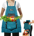 Gardening Apron, Garden Apron with Quick Release Pockets,Water Resistant Oxford with Adjustment Cross Strap,Farm Work