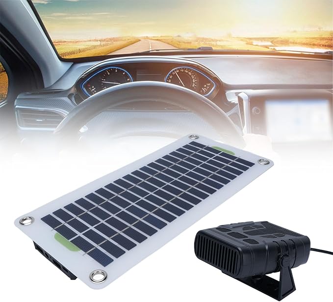 Solar Panel Heater, Solar Power Heater, 30W Monocrystalline Silicon Solar Panel Portable Space Heater for Outdoor, Chicken Coops, Dog House Warm