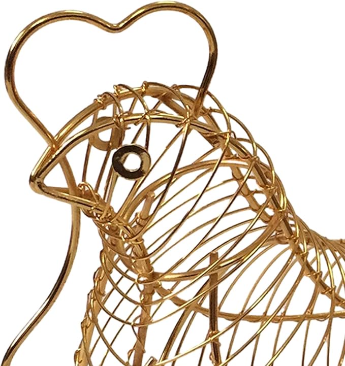Metal Wire Egg Basket, Egg Holder Organizer, Rustic Decorative Hen Shaped Food Storage Basket for Gathering, Countertop