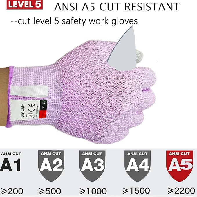 Fullsheild Cut Resistant Gloves Food Grade Level 5 Protection for Kitchen Anti Cut Gloves for Meat Cutting Woodworking