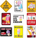 WERNNSAl Ice Cream Party Decorations - 9PCS Ice Cream Sign Birthday Party Decorations for Popsicle Theme Birthday Supplies Sign Decor for Wedding Graduation Summer Party Favor